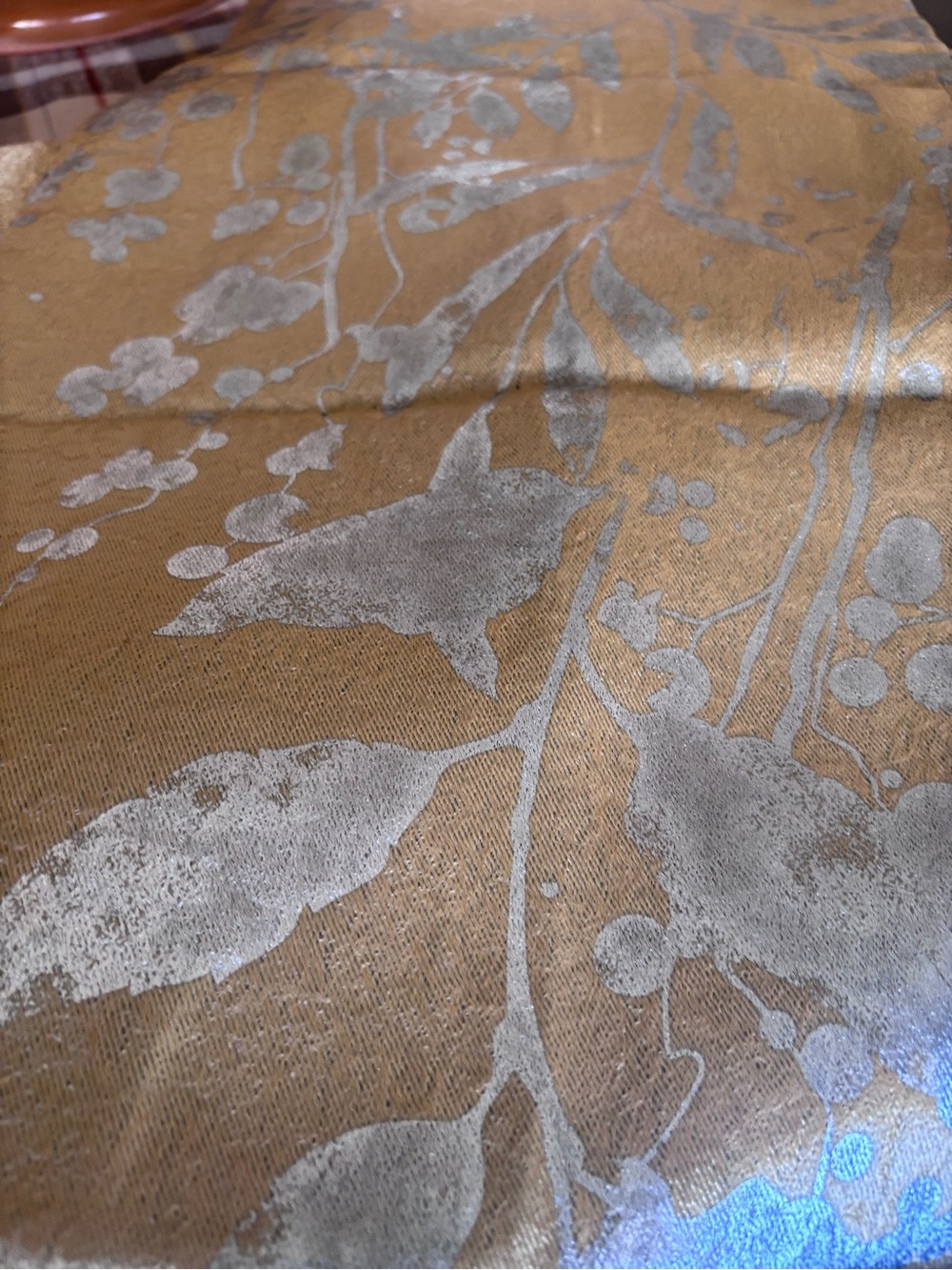 Gold and Silver Four Panel Curtains